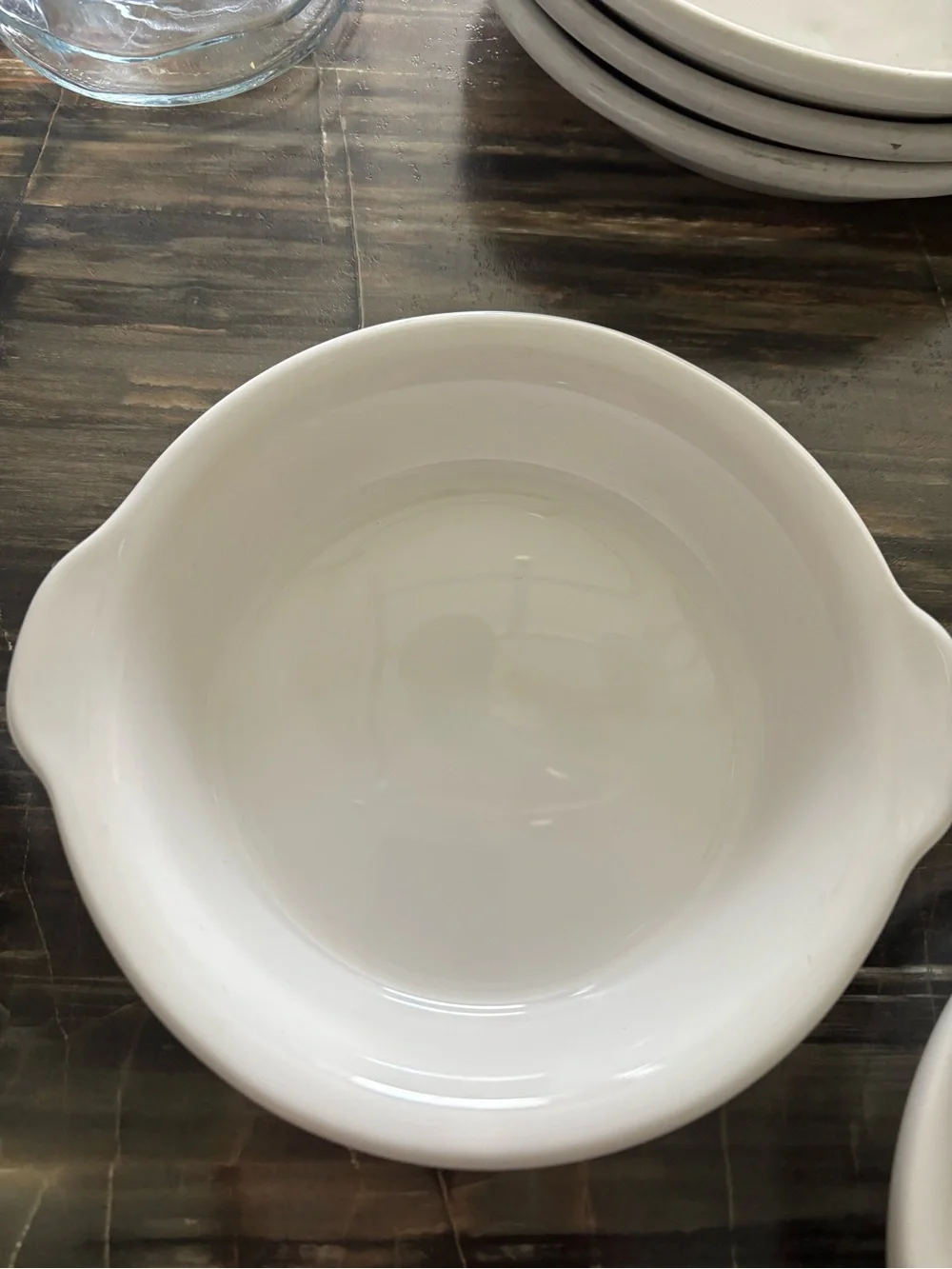 White Ceramic Serving Ramekins - Set of 3
